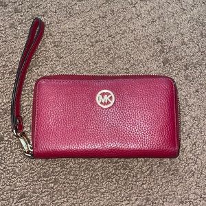 Red Michael Kors Wrist Wallet